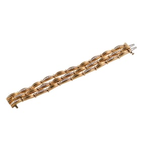 Tiffany & Co 4.20ctw Diamond 18k Gold Bracelet