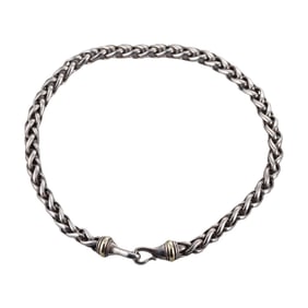 David Yurman Wheaton 14k Gold Silver Chain Necklace