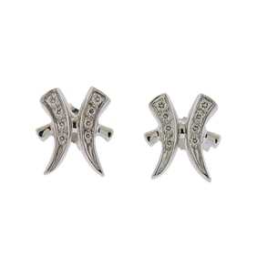 Gubelin Gold Diamond Pisces Zodiac Sign Stud Earrings