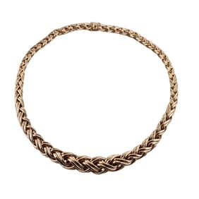 14k Gold Russian Braid Necklace