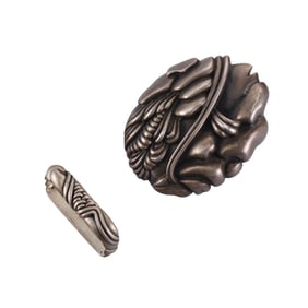 Henry Dunay Sterling Silver Belt Buckle