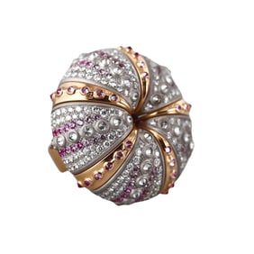 Nina & Ko 18k Gold Pink Sapphire Diamond Sea Urchin Ring