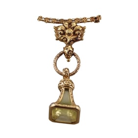 Antique 18k Gold Fob Intaglio Brooch