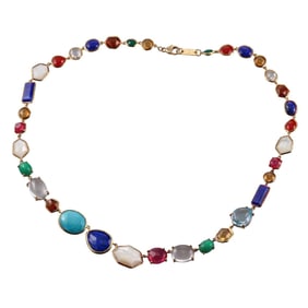 Ippolita Rock Candy 18k Gold Multi Gemstone Necklace