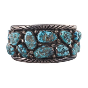 Evelyne & Edwards James Native American Sterling Turquoise Bracelet