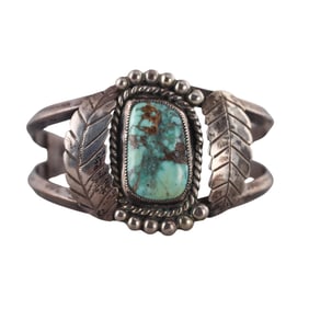 Native American Sterling Turquoise Bracelet