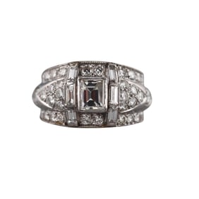Midcentury 14k Gold Diamond Ring