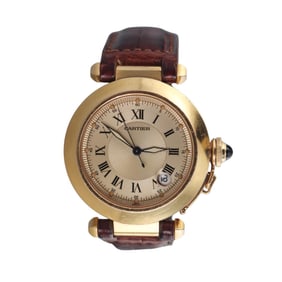 Cartier Pasha 18k Gold Watch 1028