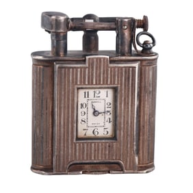 Vintage Dunhill Sterling Silver Art Deco Unique Lift Arm Watch Lighter 3646