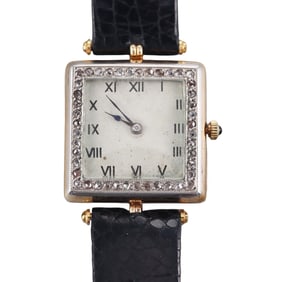 Antique Patek Philippe 18k Gold Diamond Watch