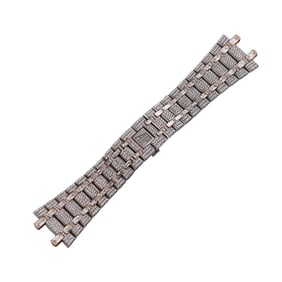 Audemars Piguet Royal Oak Rose Gold Stainless Steel Diamond Bracelet