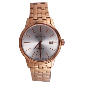 Glycine Classic Rose Gold Tone Watch 3910.5