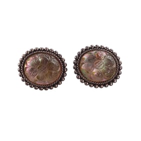 Stephen Dweck Sterling Silver Carved Labradorite Earrings