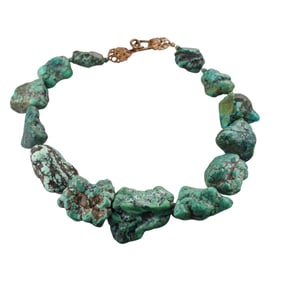 Stephen Dweck Bronze Turquoise Necklace