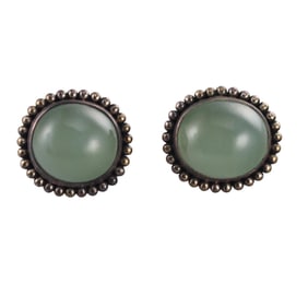 Stephen Dweck Milky Aquamarine Silver Earrings