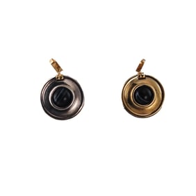 Tiffany & Co Picasso 18k Gold Silver Agate Reversible Earrings
