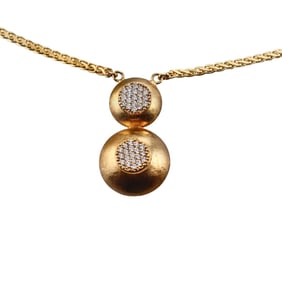 14k Gold Diamond Pendant Necklace