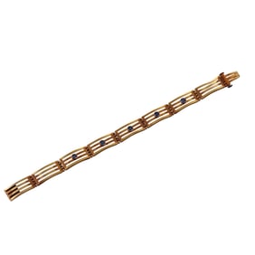 Art Deco 14k Gold Sapphire Bracelet