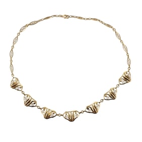 French Art Nouveau 18k Gold Necklace