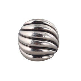 David Yurman Silver 18k Gold Dome Ring