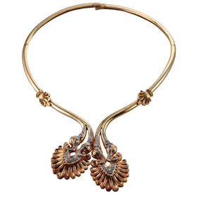 Zolotas Greek 18k Gold Diamond Necklace