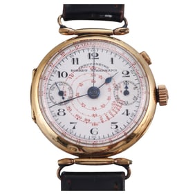 World War 1 Robert Ackermann 18k Gold Chronometer Watch