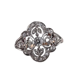 Antique 18k Gold Platinum Diamond RIng