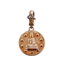 Orly Marcel 18k Gold Diamond Buddha Pendant