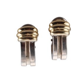Tiffany & Co Atlas 18k Gold Silver Earrings