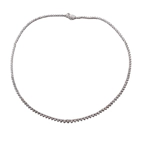 14k Gold 5ctw Diamond Riviera Necklace