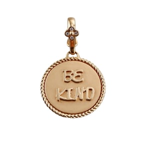 Orly Marcel 18k Gold Diamond Be Kind Pendant