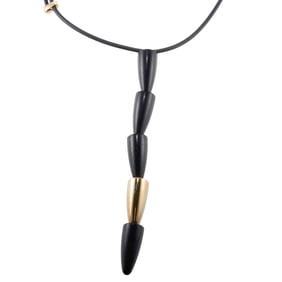 Vhernier Calla Ebony Gold Pendant Necklace