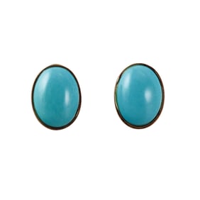 Tiffany & Co 18k Gold Turquoise Earrings
