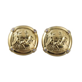 Seidengang Athena 18k Gold Diamond Earrings