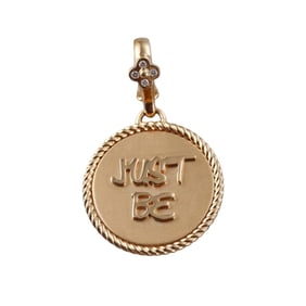 Orly Marcel 18k Gold Diamond Just Be Charm Pendant