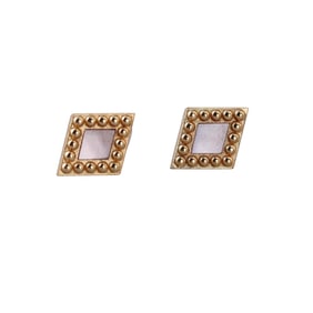 Orly Marcel Ajna 18k Gold MOP Stud Earrings