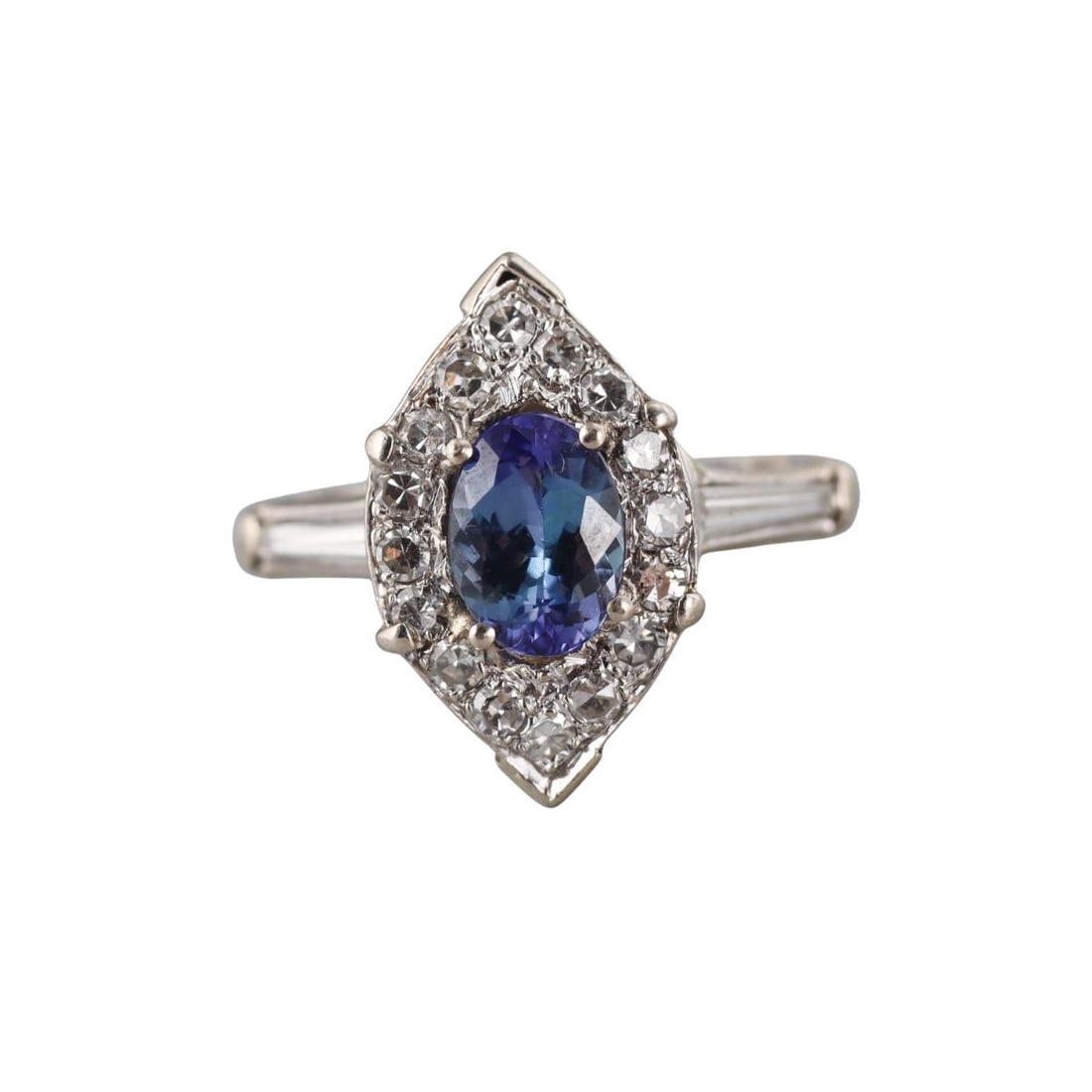 14k Gold 3ct Sapphire Diamond Ring (1 of 4)