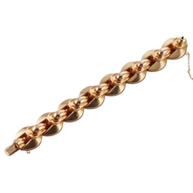 Retro Continental 18k Gold Link Bracelet