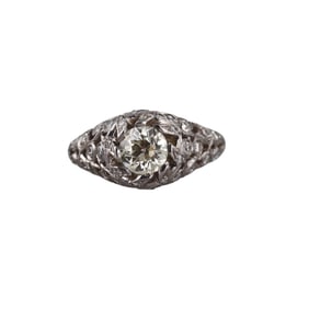 Platinum 1.00ct Old European Diamond Engagement Ring