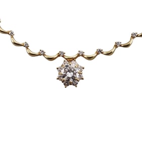 18k Gold 4.60ctw Diamond Necklace