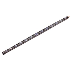 Antique Silver Sapphire Bracelet