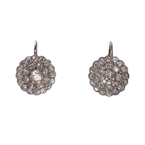 Platinum Gold 4.00ctw Diamond Earrings