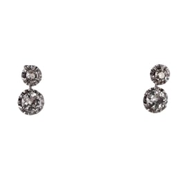 Midcentury Platinum 2.20ctw Diamond Earrings