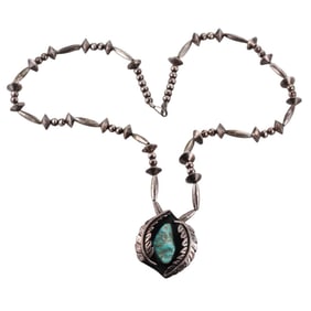 Priscilla Apacheto Native American Sterling Turquoise Necklace