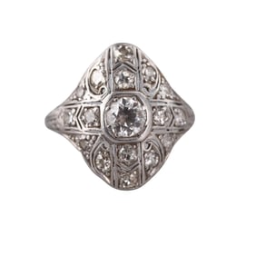 Art Deco Platinum Diamond Ring