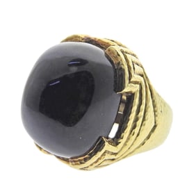 David Webb Gold Tiger's Eye Ring
