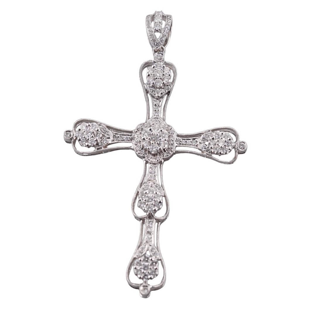 18k Gold Diamond Cross Pendant (1 of 3)