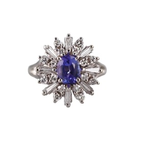 14k Gold Diamond Tanzanite Ring