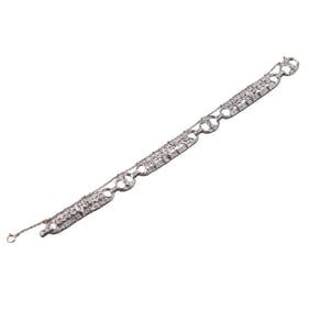 Art Deco 6ctw Diamond Platinum Bracelet