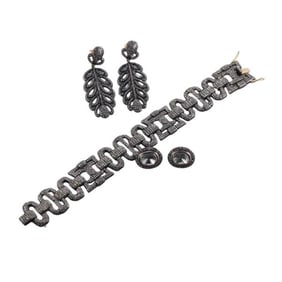 14k Gold Silver Diamond Bracelet Earrings Lot